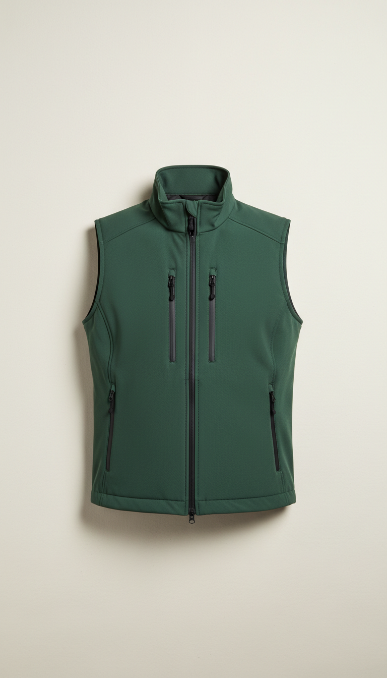 Hunter green technical riding vest