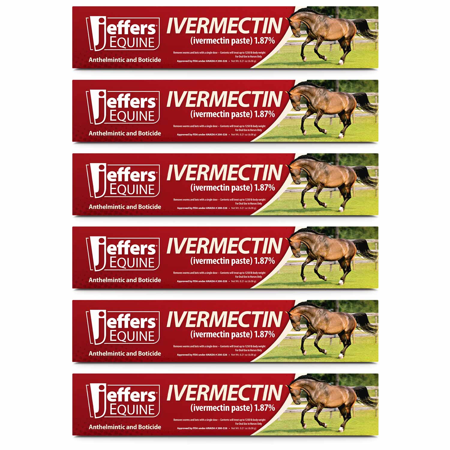 Jeffers Ivermectin Horse Dewormer Gel, Apple Flavored